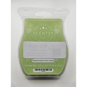 Scentsy Wax Bar Marshmallow Mint Cocoa 3.2 oz Wax Melt Holiday Scent
